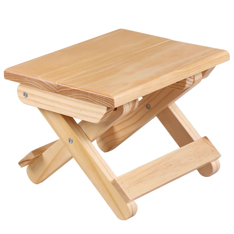 Kids Outdoor Bench - Grenen Hout Opvouwbare Kruk Draagbare Huishoudelijke
