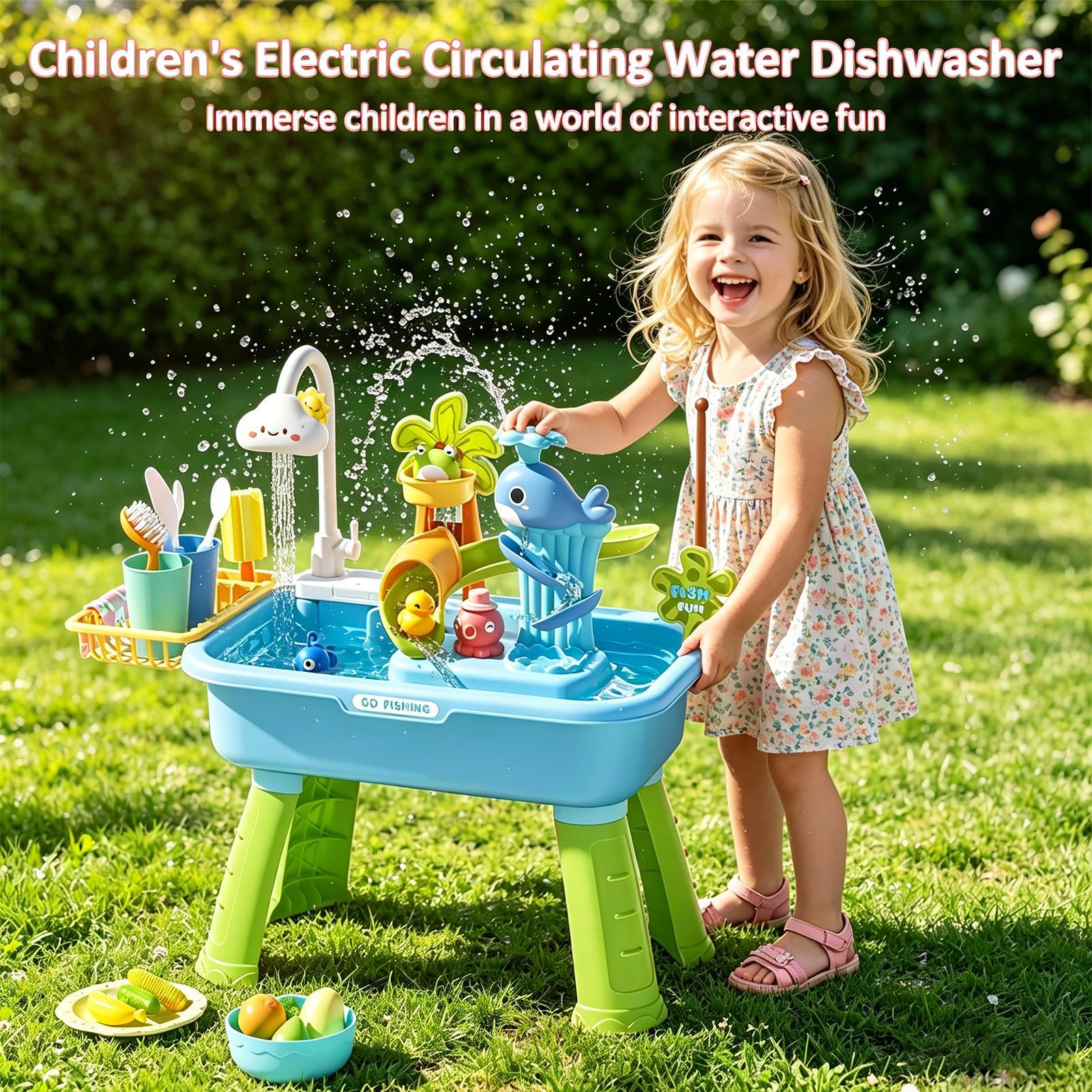 Kids Outdoor Sensory Table - Waterkraam voor peuters, speelkeuken met elektrische