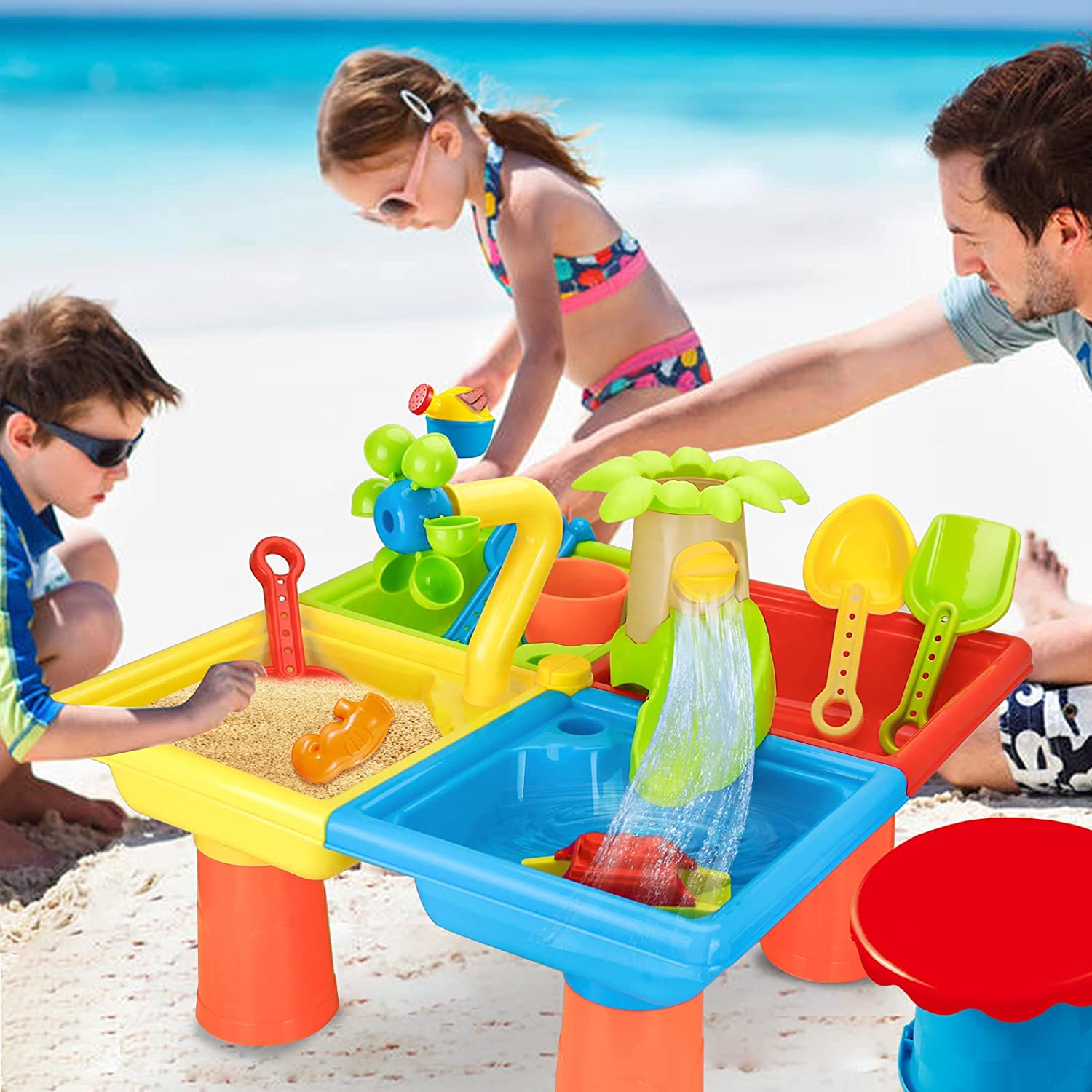 Kids Outdoor Water Table - Strandtafel Zand Spelen Speelgoed Kinderen Buitenspellen