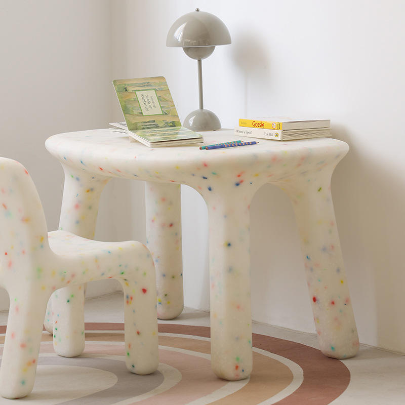 Kids Outdoor Furniture Set - Kinderstudeertafel en stoelenset met rugleuning, schattige