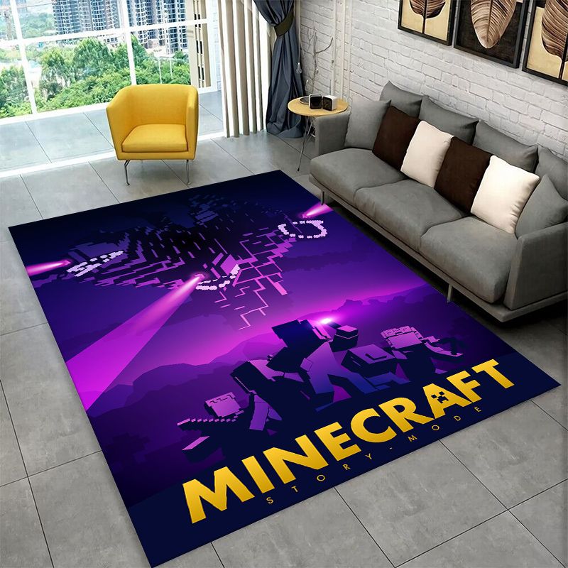 Kids Outdoor Mat - Cartoon S-Sandbox Pixel Building Game Antislip