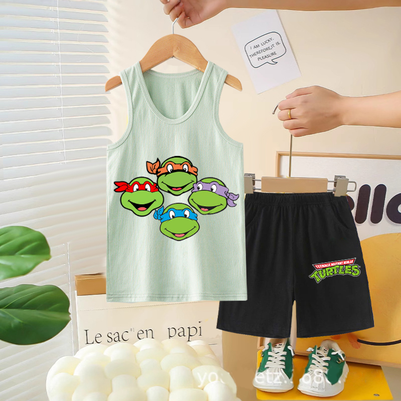 Kids Outdoor Ninja Set - Teenage Mutant Ninja Turtles Kindervest Shorts