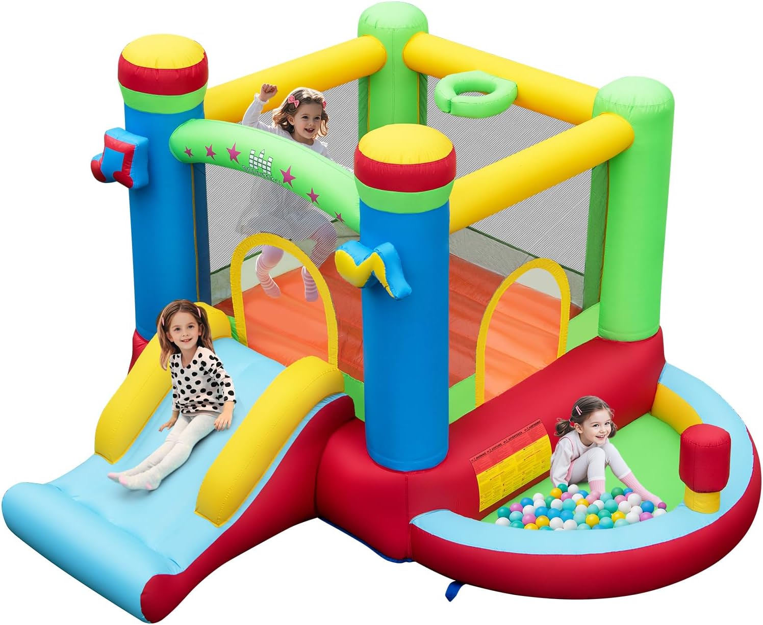Kids Outdoor Ball - Opblaasbare springkasteel met ballenbak, springkasteel voor