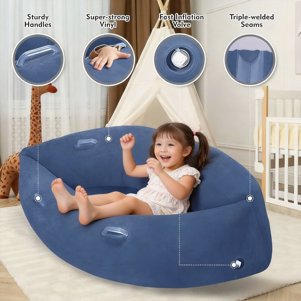 Kids Outdoor Lounger Chair - Moderne opvouwbare draagbare ligstoel voor kinderen,