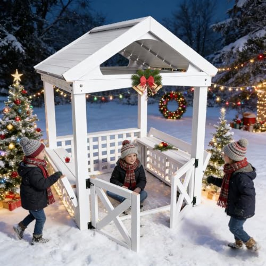 Kids Outdoor Bench - Buitenhuisje van hout voor kinderen van