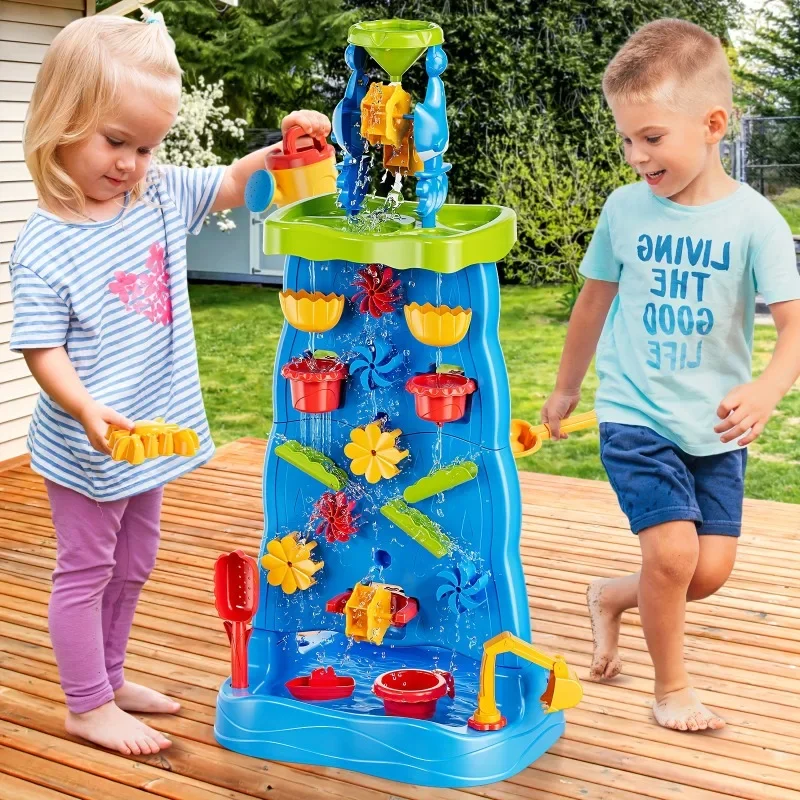Kids Outdoor Sensory Table - Waterval Discovery Wall Kids Dubbelzijdige Waterval
