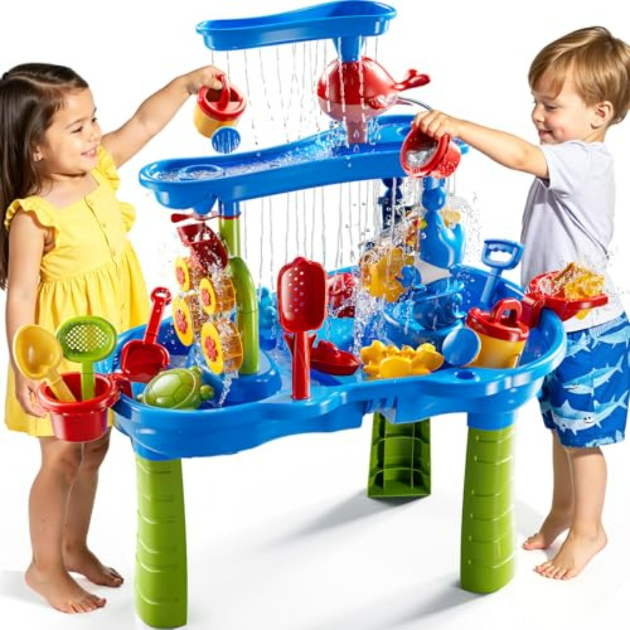 Kids Outdoor Sensory Table - Buitenspeeltafel met 3 niveaus voor kinderen