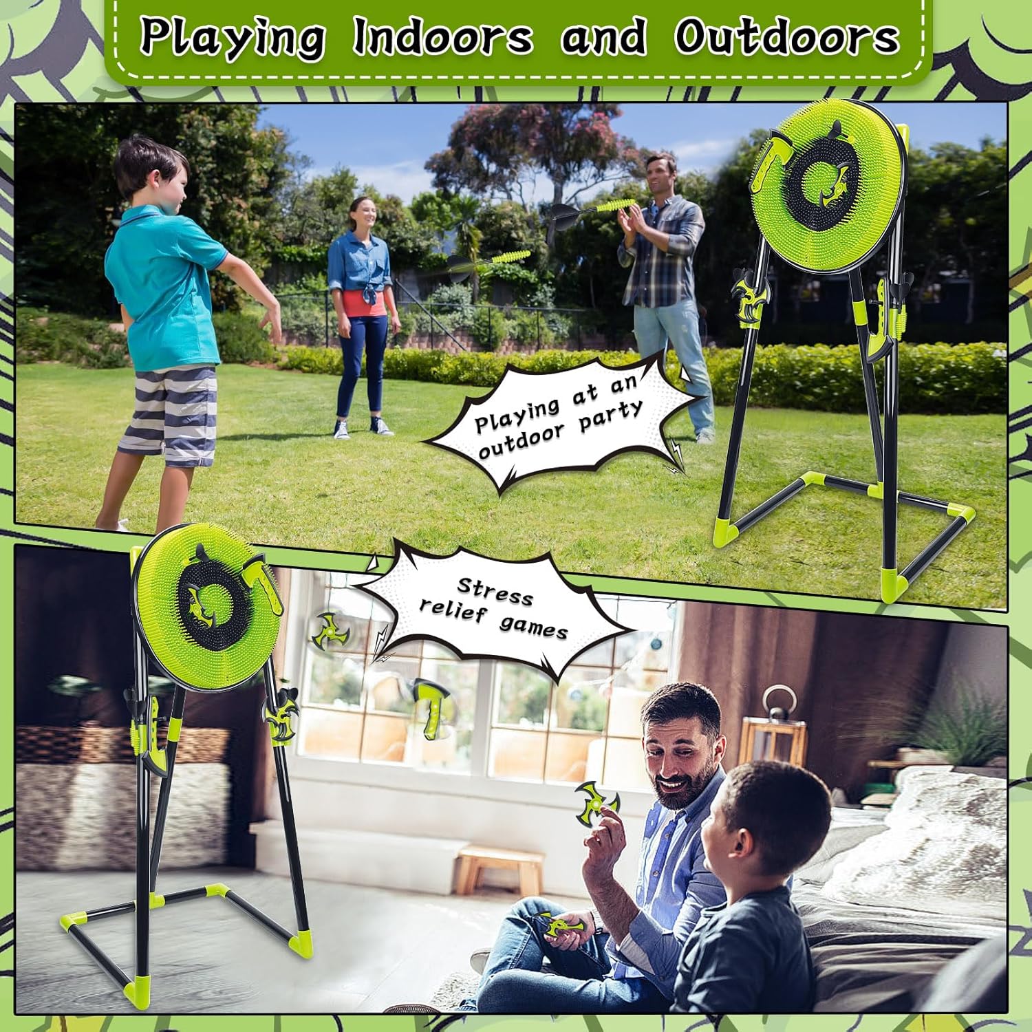 4-in-1 bijlwerpdoelset voor ki - Kids Outdoor Ninja Set recensie en prijs