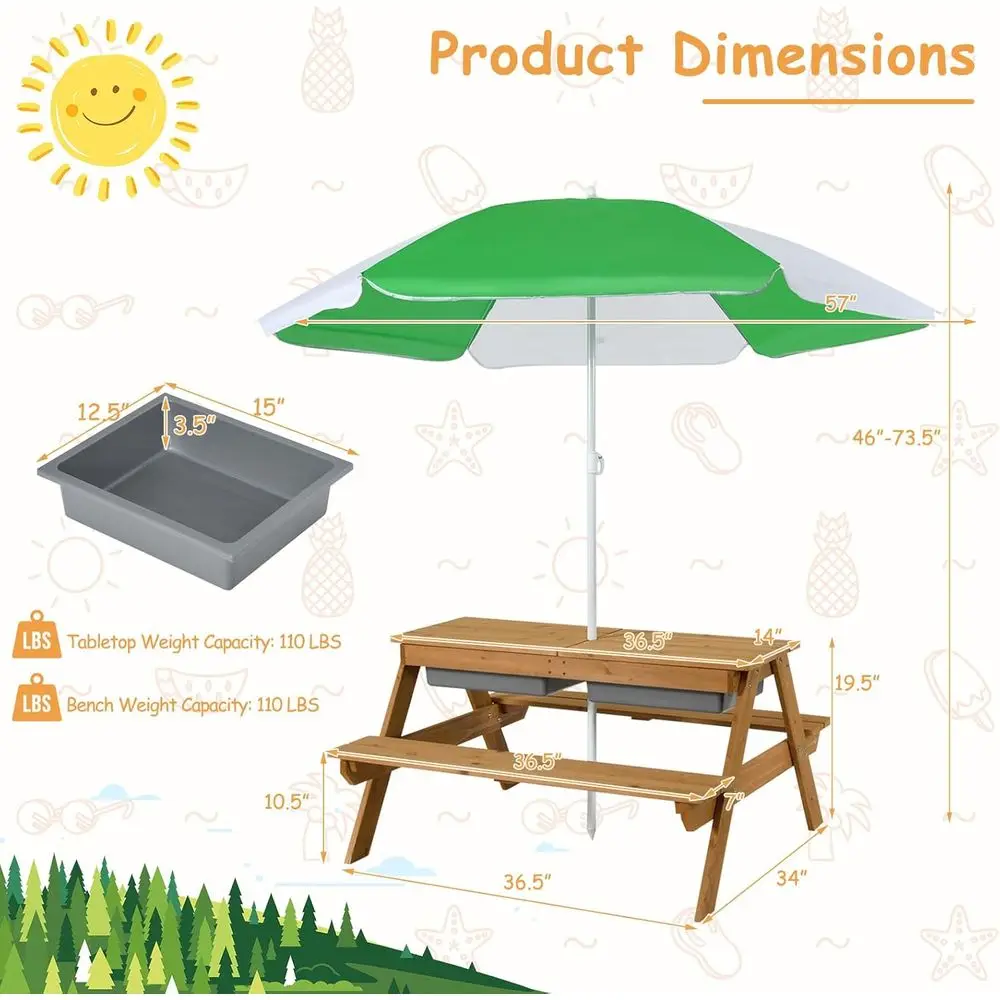 4-in-1 houten zand- en waterta - Kids Outdoor Water Table recensie en prijs