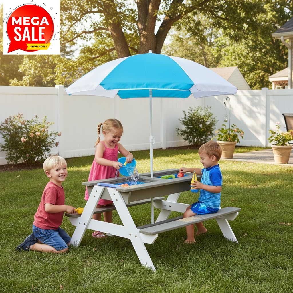 Kinderpicknicktafel, 3-in-1 ho - Kids Outdoor Bench recensie en prijs