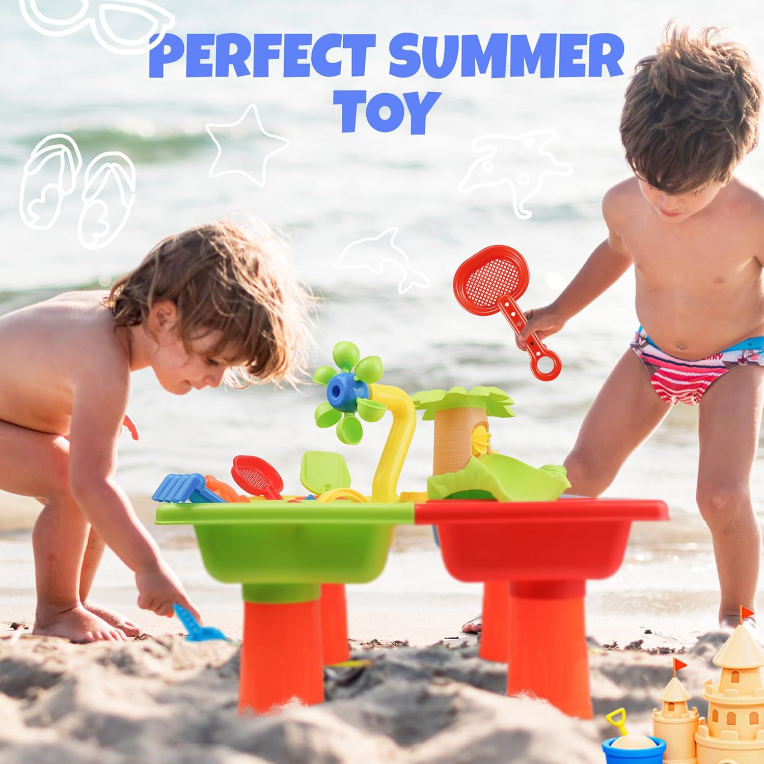 4-in-1 kinderen water en zand  - Kids Outdoor Sensory Table recensie en prijs