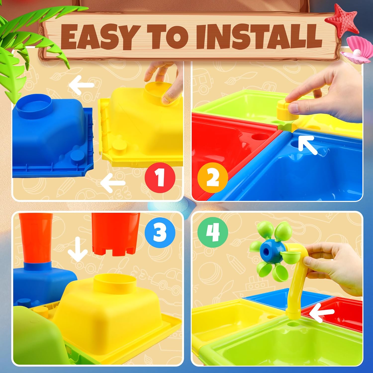 4-in-1 kinderen water en zand  - Kids Outdoor Sensory Table recensie en prijs