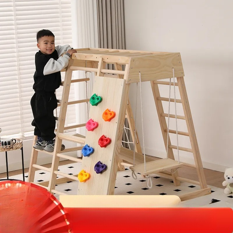 JMZ Houten Jungle Gym Glijbaan - Kids Outdoor Jungle Gym With Slide recensie en prijs