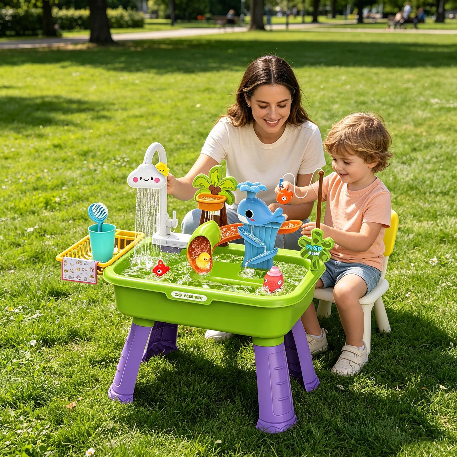 Geüpgradede waterbak voor peut - Kids Outdoor Sensory Table recensie en prijs