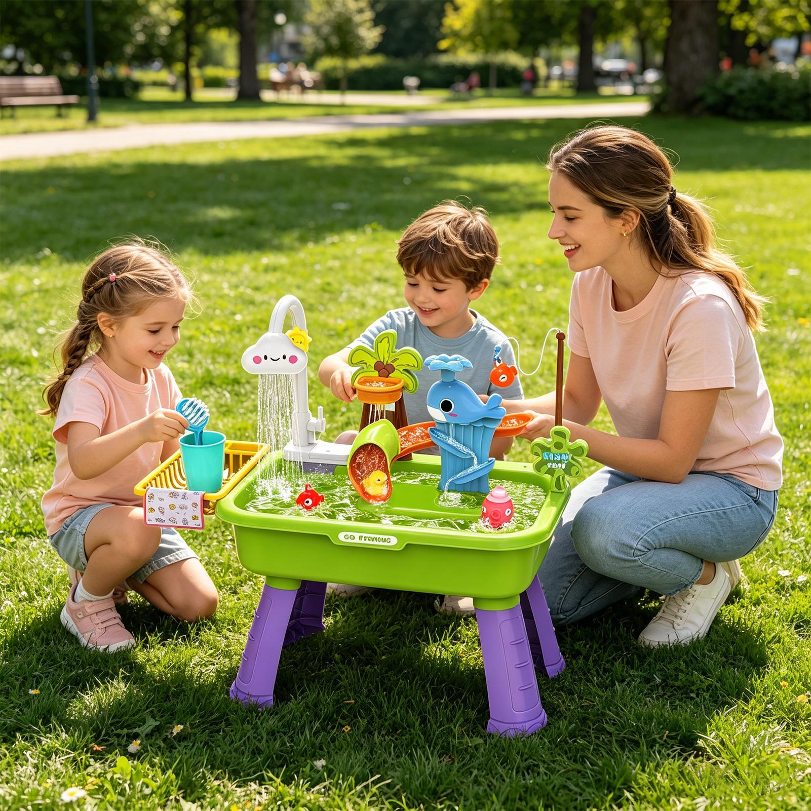 Geüpgradede waterbak voor peut - Kids Outdoor Sensory Table recensie en prijs
