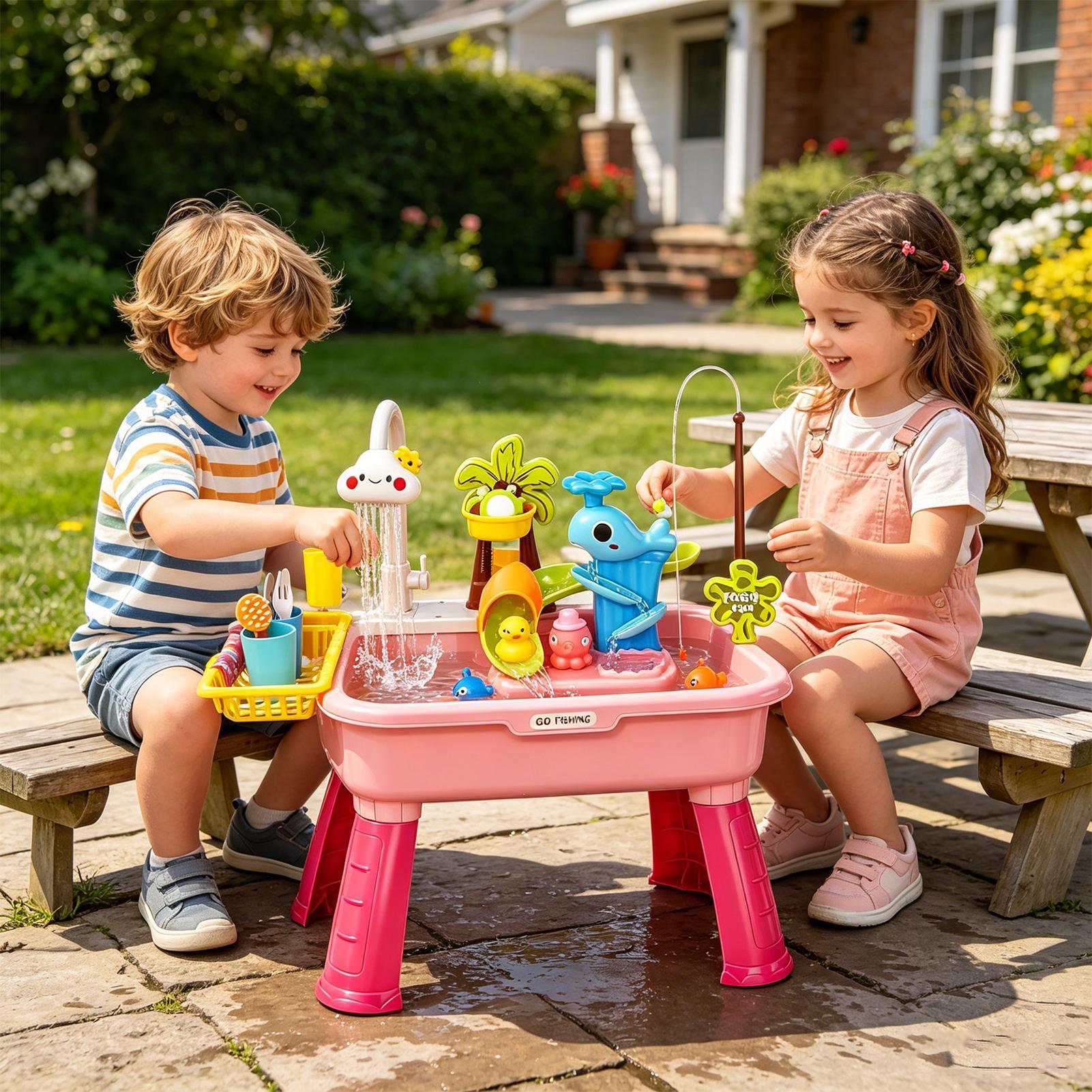 Geüpgradede waterbak voor peut - Kids Outdoor Sensory Table recensie en prijs