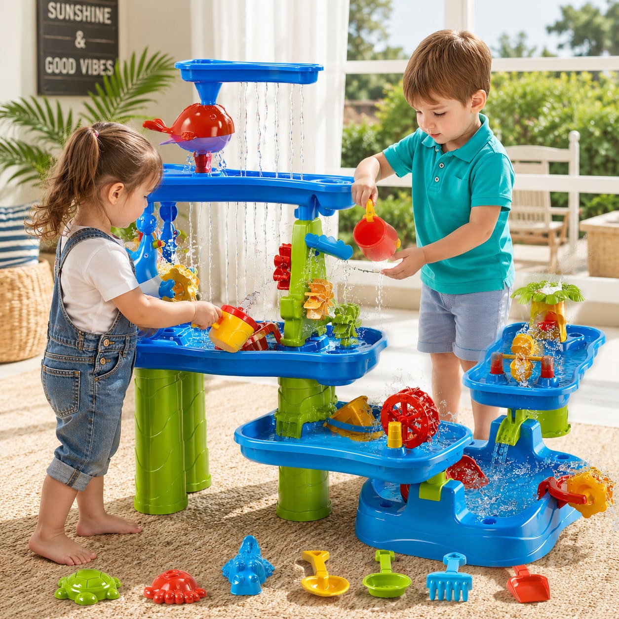 5-laags watertafel voor kinder - Kids Outdoor Sensory Table recensie en prijs