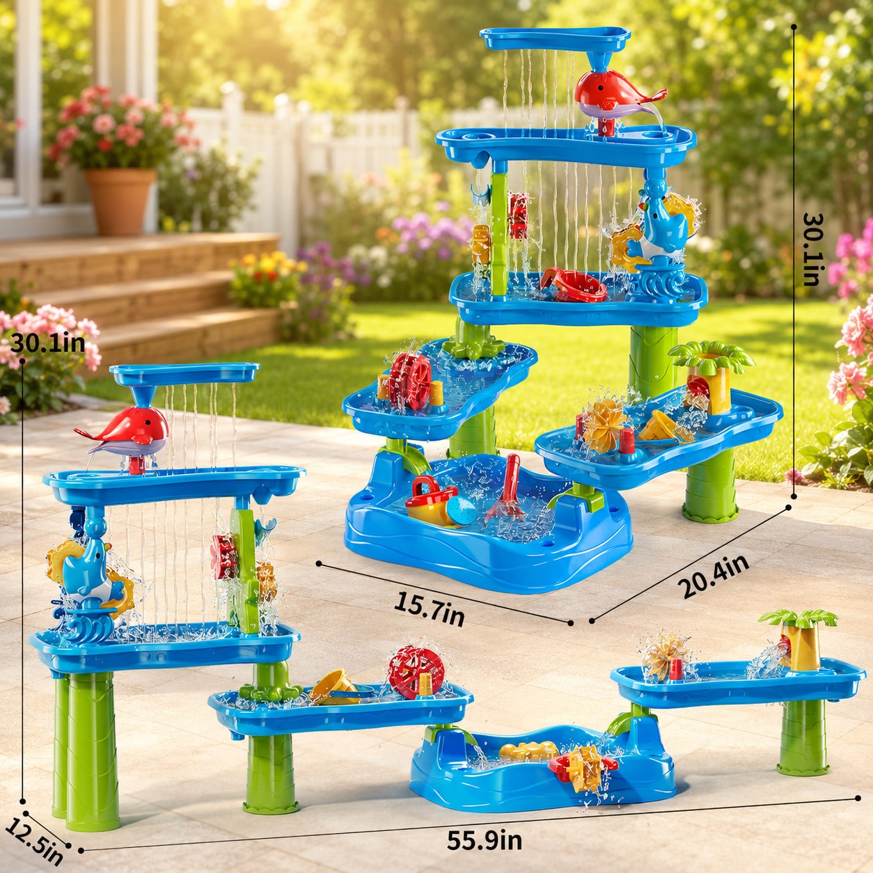 5-laags watertafel voor kinder - Kids Outdoor Sensory Table recensie en prijs