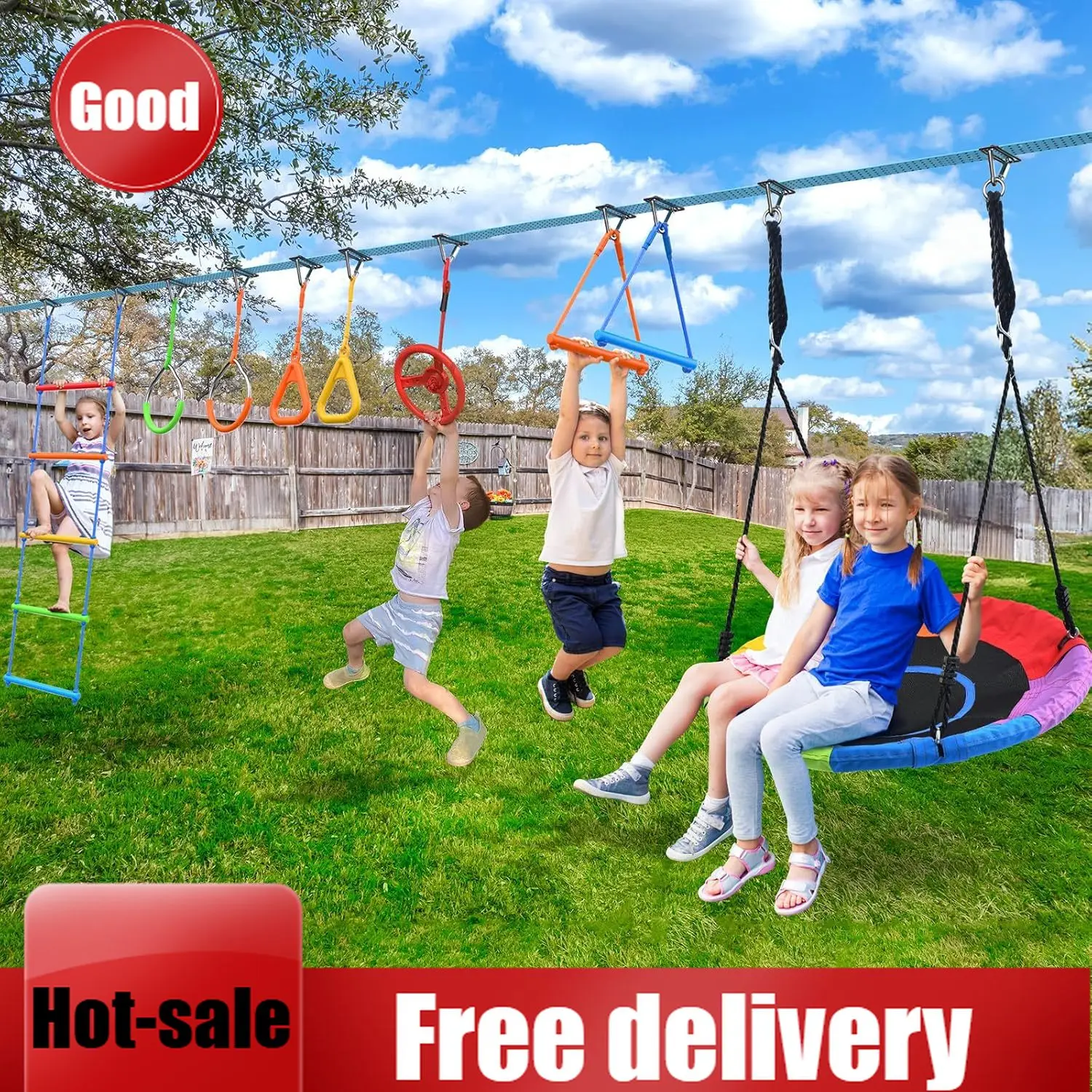 Activiteitsprijs Hapfan 50 FT  - Kids Outdoor Ninja Set recensie en prijs