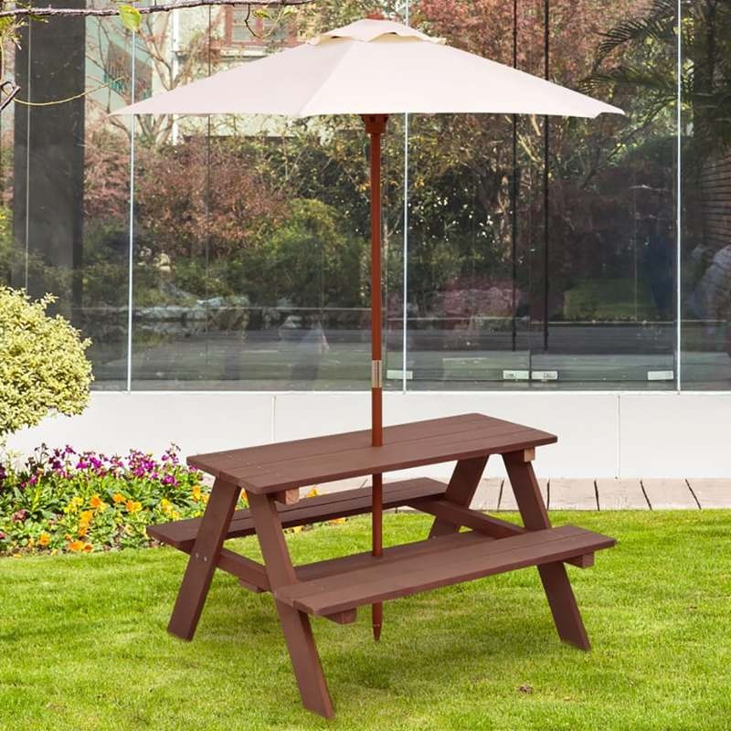 Buiten picknicktafelset voor 4 - Kids Outdoor Bench recensie en prijs