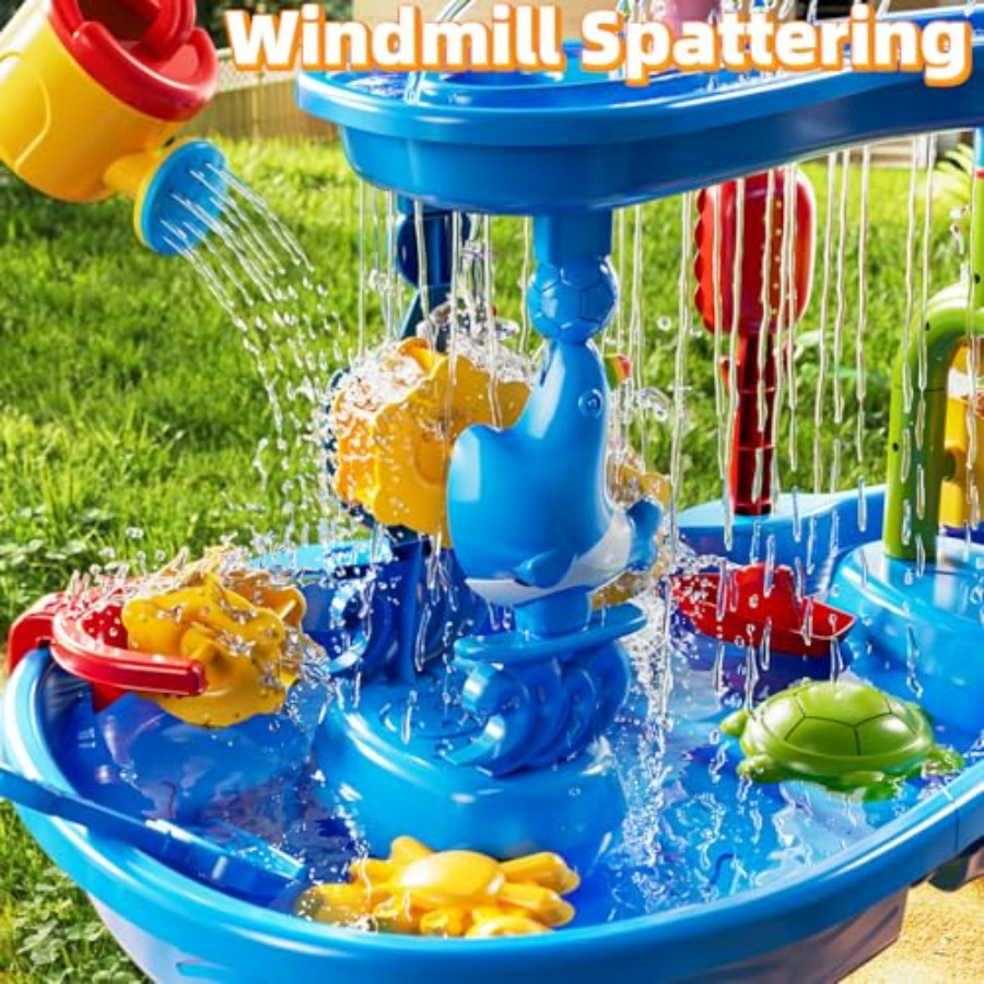 Buitenspeeltafel met 3 niveaus - Kids Outdoor Sensory Table recensie en prijs