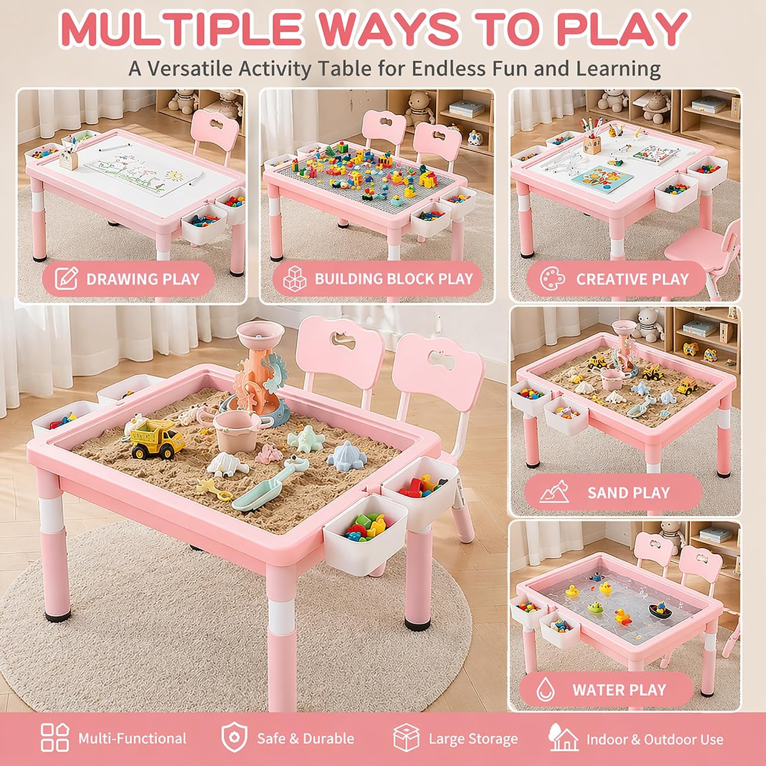 Kinderactiviteitentafel met op - Kids Outdoor Sensory Table recensie en prijs